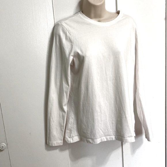 LL BEAN White Long Sleeve Cotton Blouse Top Shirt Womens Medium - Picture 2 of 15